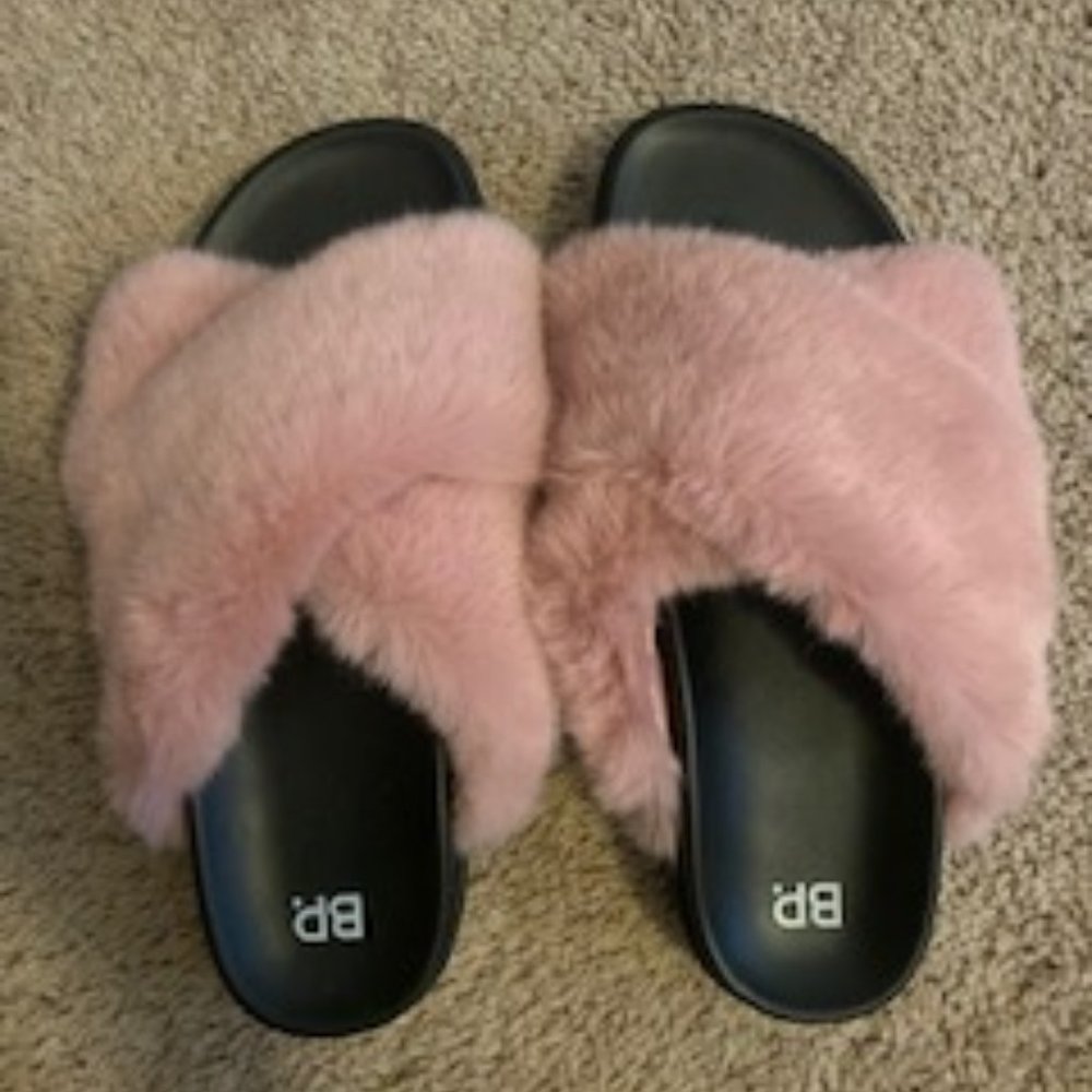 BP Pink Platform Slippers